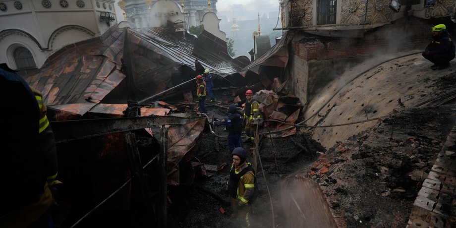 фото Успенського собору після удару РФ 15 червня