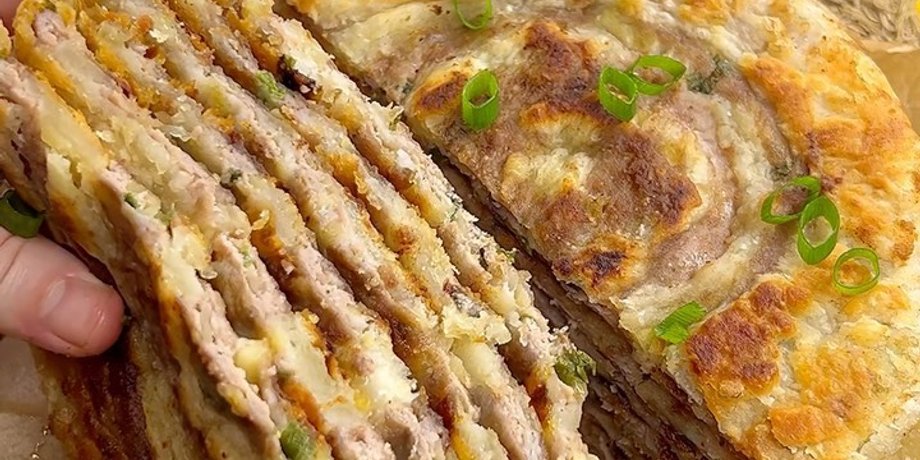 лепешки с фаршем и картошкой, перекус, рецепт