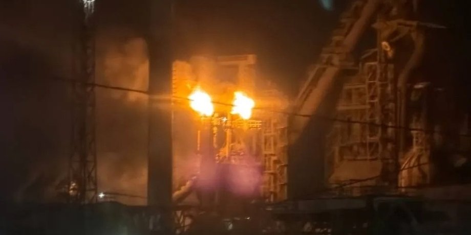 Пожар на заводе в Туле