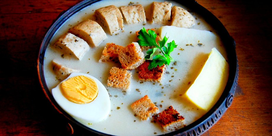 белый борщ, рецепт, польский борщ
