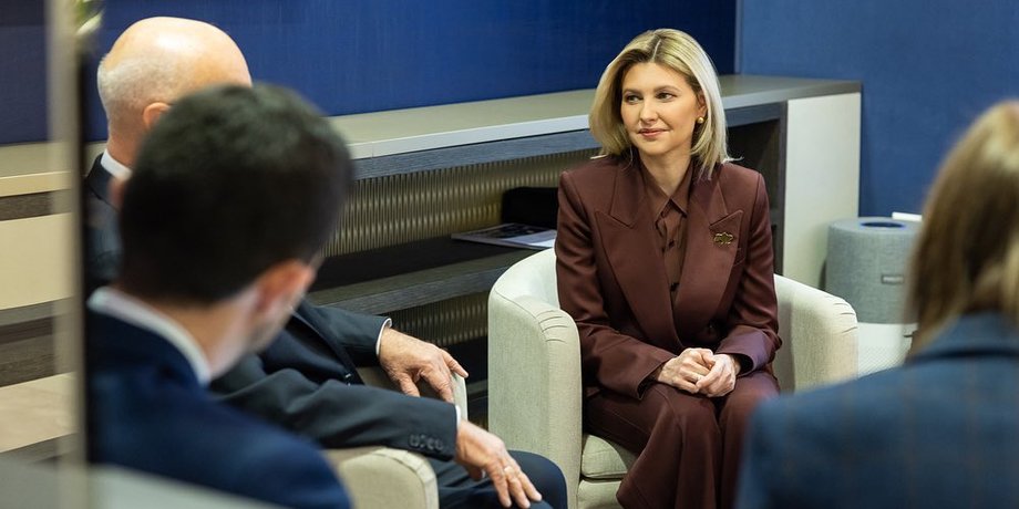 Елена Зеленская, первая леди Украины, жена Зеленского, супруга президента Украины, экономический форум, форум в Давосе