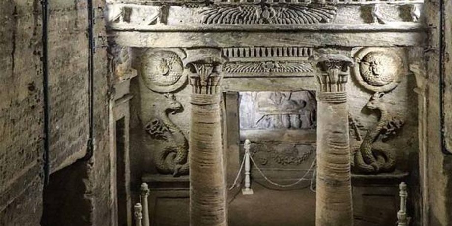 катакомбы, захоронение, чудо, осел, Александрия, Древний Египет, мифология, саркофаг, стиль, храм, верования, Анубис, римский период, Македонский