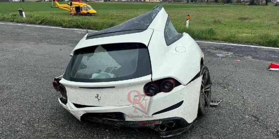 дтп феррари, Ferrari GTC4 Lusso, суперкар Ferrari, ДТП Ferrari, ДТП Ferrari
