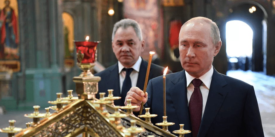 Владимир Путин в главном храме Вооруженных сил РФ