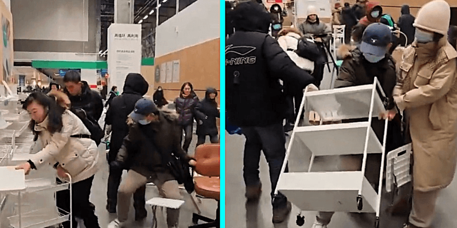 Покупці влаштували бійку під час розпродажу в магазині IKEA в Китаї