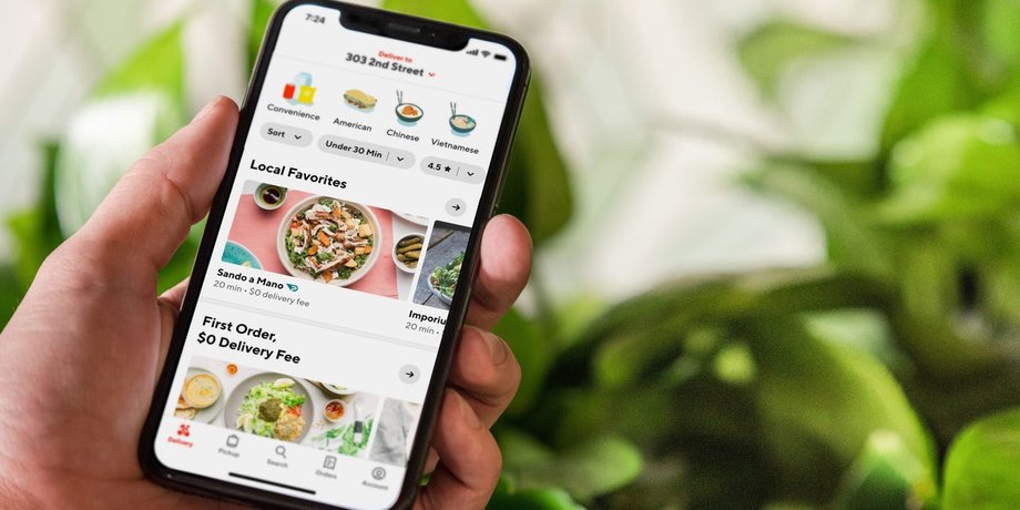 приложение, DoorDash, фудтех