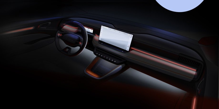 салон шкода, Skoda Elroq, кросовер Skoda, електромобіль Skoda
