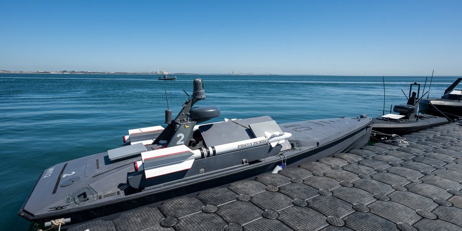 Морской дрон Magura v7.2 показали в Португалии морской дрон Magura v7.2