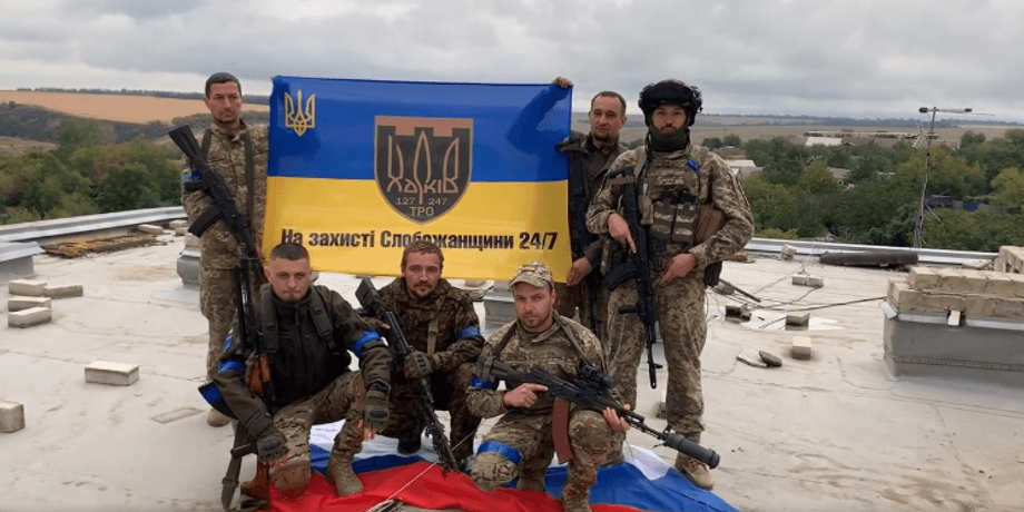 флаг Украины, освобожденные города, города Украины