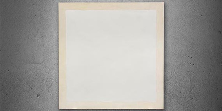 белый холст, картина, Роберт Райман, Генерал 52 x 52 дюйма, 1,5 млн евро, аукцион