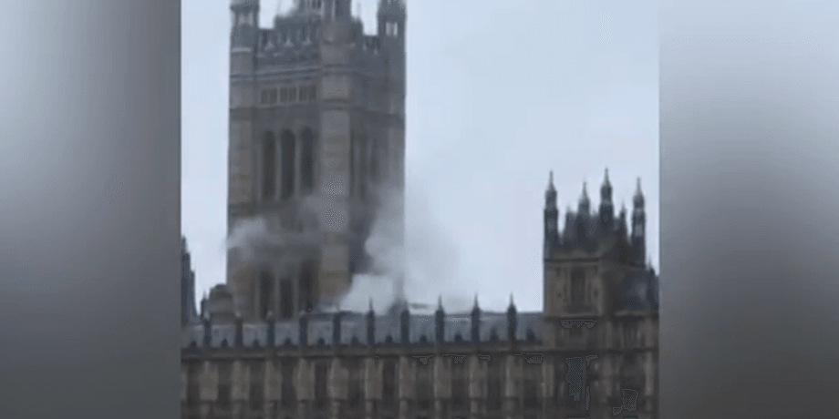 Вестминстерский дворец, лондон, парламент, здание парламента, пожар, дым