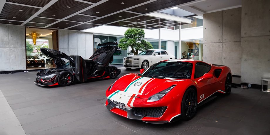 Авто, Автомобили, Сингапур, Коллекция, Суперкары, Ferrari, Koenigsegg, Фото, Видео, Роскошные авто