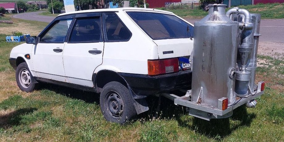 Лада на дровах, авто на дровах, авто з газогенератором, авто з ГБО, ВАЗ-2109