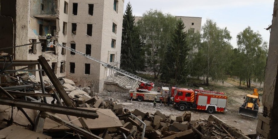 Руины учебного центра в Полтаве, удар по Полтаве 4 сентября, учебный центр Полтава, Институт связи Полтава, Полтава Безуглая, что произошло в Полтаве 4 сентября