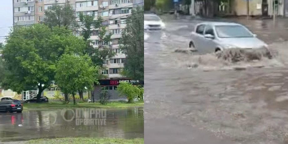 Ряд улиц под водой: в Днепре затопило разные районы города после сильного ливня (видео)