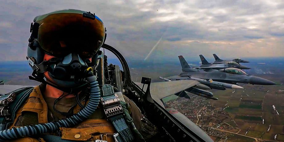 F-16, истребитель, самолет, боевой самолет, истребитель США, самолет США