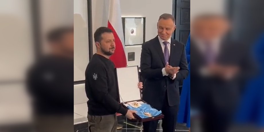 фотографии Владимира Зеленского и Анджея Дуды