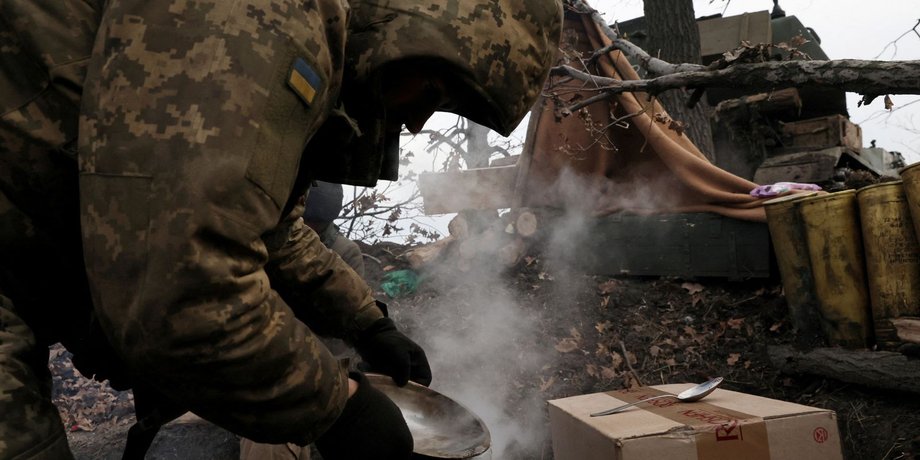 Боец ВСУ в Бахмуте