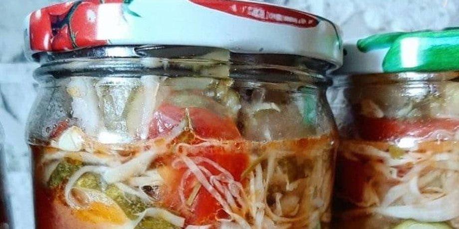 овощной салат, заготовки