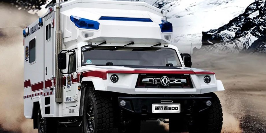 китайский хаммер, скорая помощь, Китайский Hummer, Dongfeng Mengshi Retrograde 500