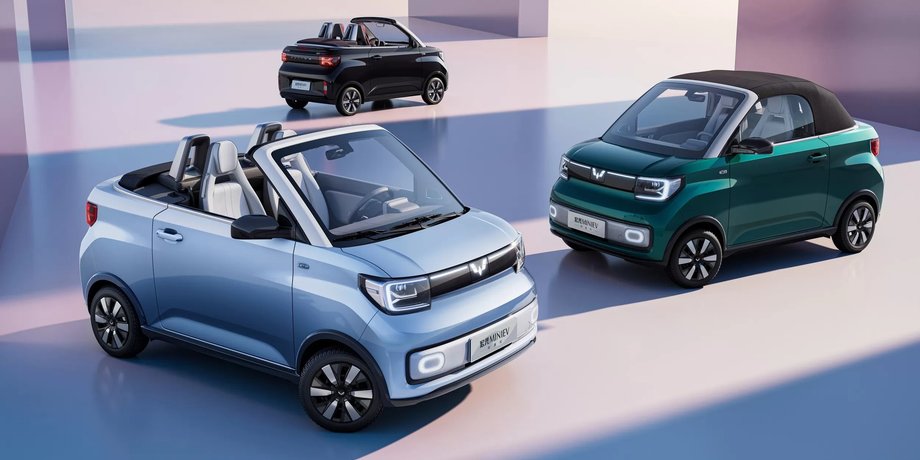 Wuling HongGuang Mini EV, Wuling Mini EV, электромобиль Wuling Mini EV, кабриолет Wuling Mini EV