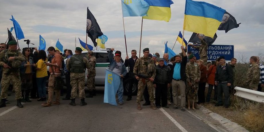 Как отмечали годовщину блокады Крыма / Фото: facebook.com/namatullaev