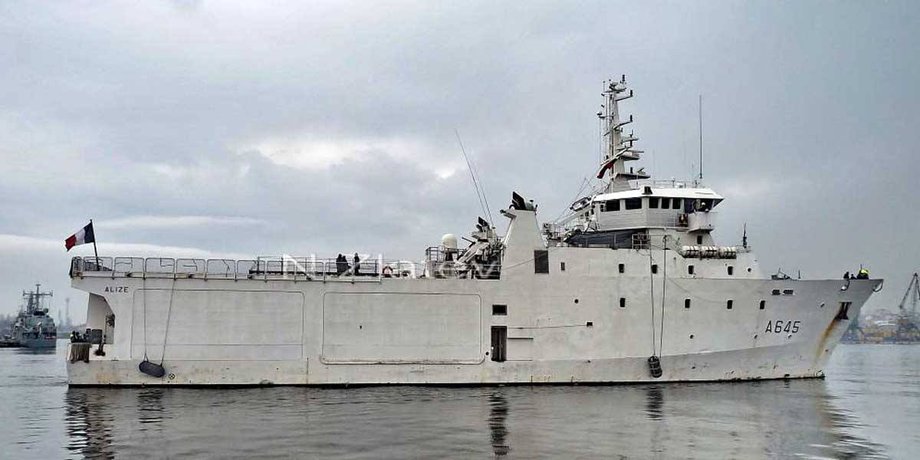 ВМС Франции, Alize (A 645), корабль, черное море, корабль в черном море, вмф франции, морской флот, корабль нато