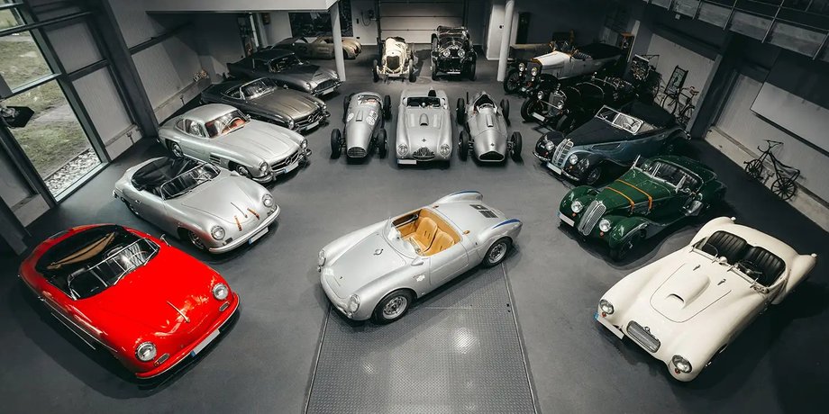 коллекция авто, ретроавто, mercedes 300sl, Porsche 550, BMW 327