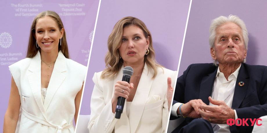 Катя Осадчая, Елена Зеленская, Майкл Дуглас 2024