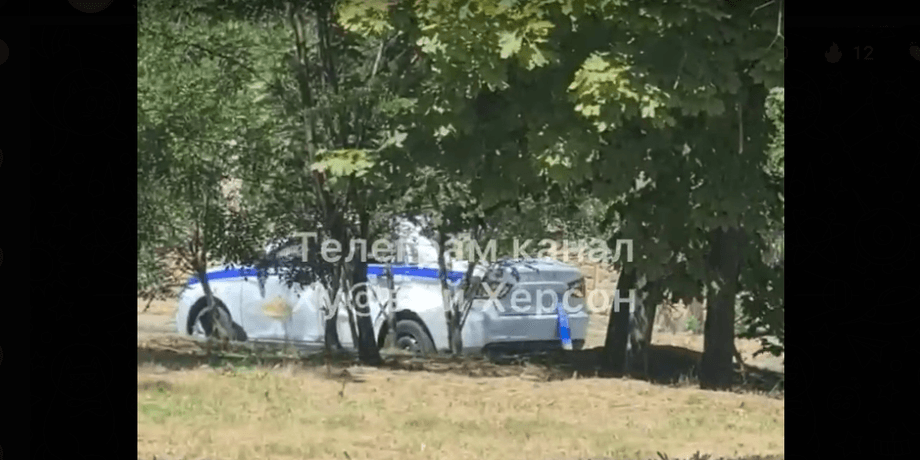 подрыв машины ДПС в Херсоне, самодельное взрывное устройство, взрыв в Херсоне, партизаны в Херсоне