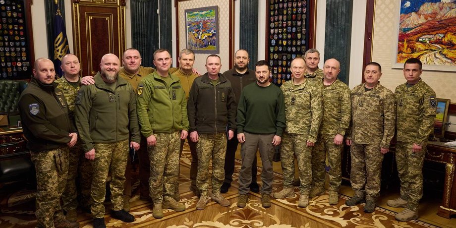 Володимир Зеленський, президент, військове керівництво України, відставка Залужного, фото