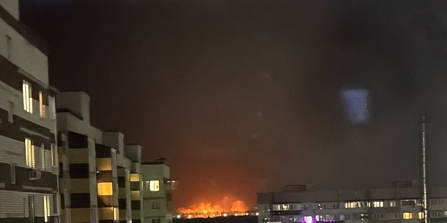 Пожар, Курск, война, взрыв, Россия, фото