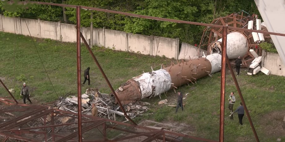 Харьковская телебашня, Харьковская телебашня 22 апреля, Харьковская телебашня Х-59, Харьковская телебашня удар ВС РФ, Харьковская телебашня последствия