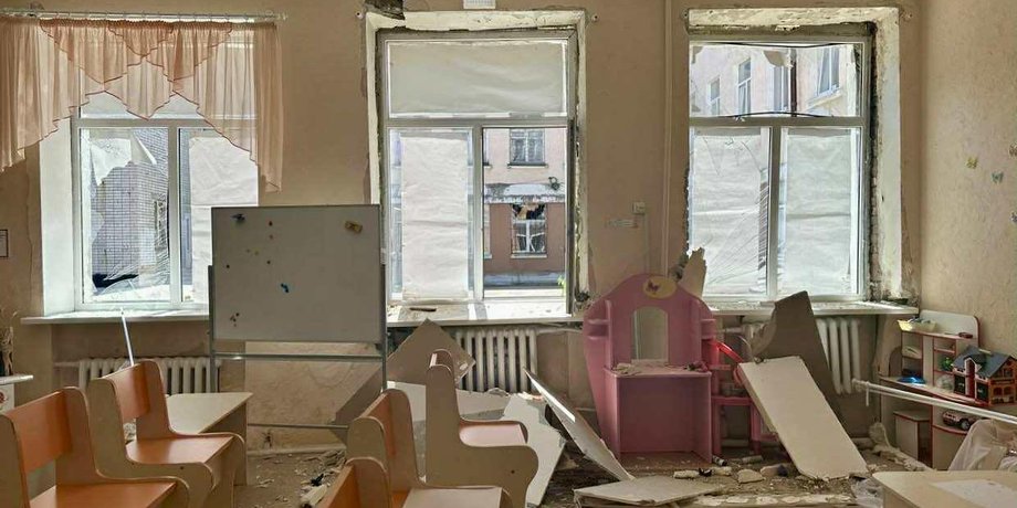 Постраждалий дитсадок внаслідок обстрілу Дніпра 24 червня