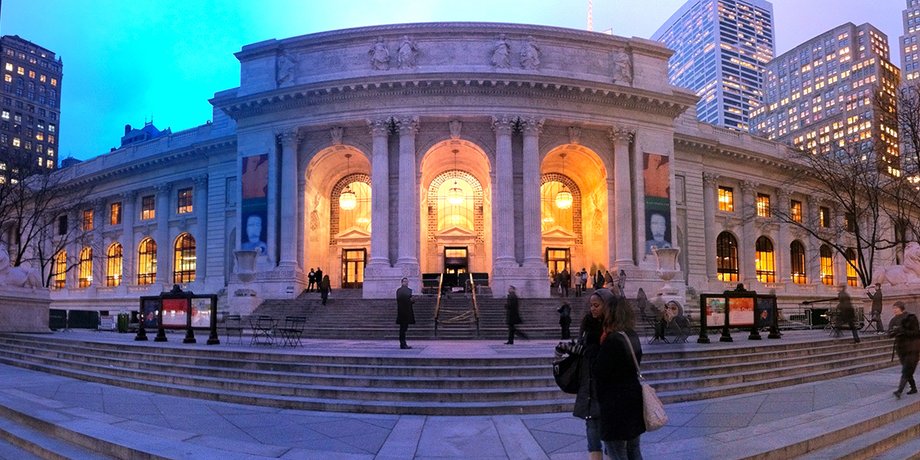 Публичная библиотека Нью-Йорка / Фото: nycpano.wordpress.com