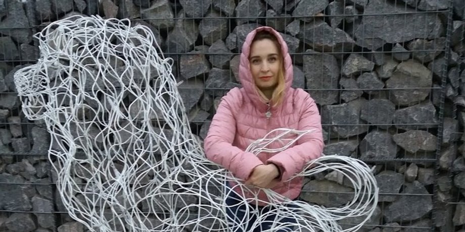 Вікторія Табачна, фігура лева, металева фігура, фігура з дроту, metcom tech