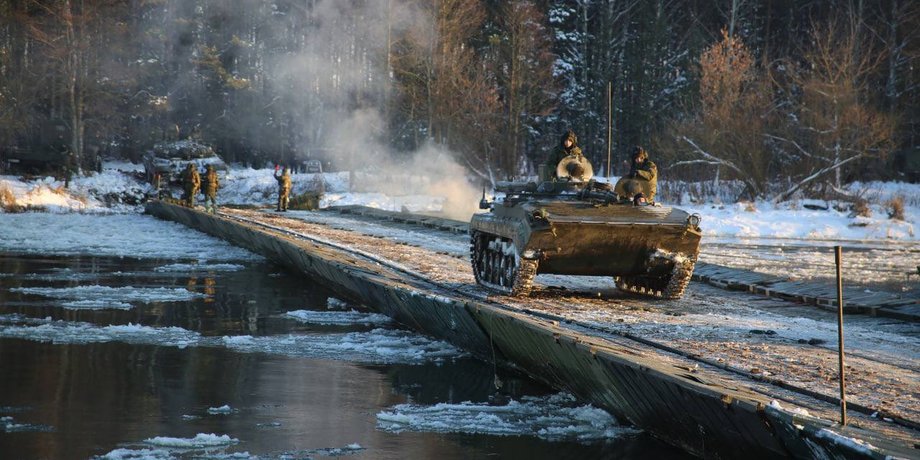Российские и белорусские войска на учениях