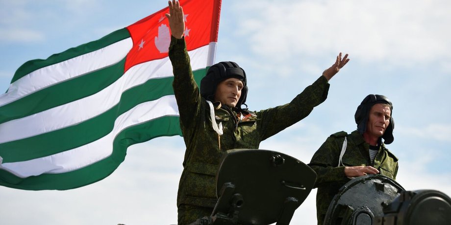 Бойцы непризнанной республики Абхазия