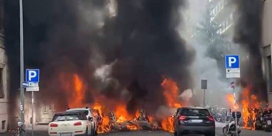 мілан пожежа, мілан вибух, у мілані прогримів вибух, вибух у мілані сьогодні