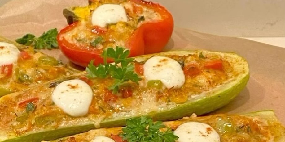 кабачки, перець, фаршировані овочі, дієтична їжа