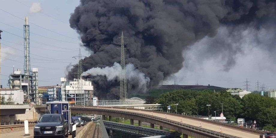 взрыв на заводе, германия