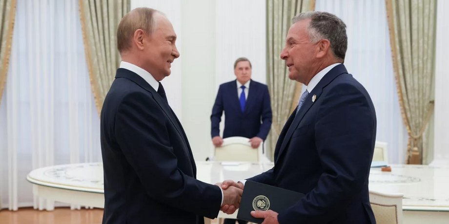 Владимир Путин, Стив Уиткофф и Юрий Ушаков во время встречи в Кремле