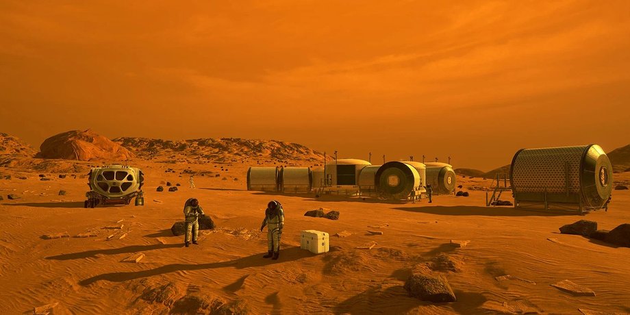 Марс — база на Марсі Люди на Марсі зможуть жити в будинках із дріжджів та желе