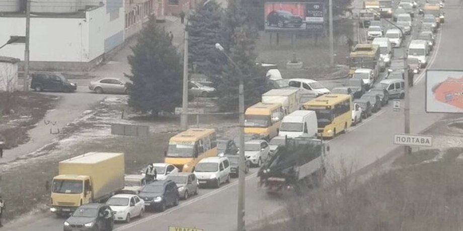 Полтава, трасса, пробка, перекрытие, обыски, перестрелка, стрельба, криминал