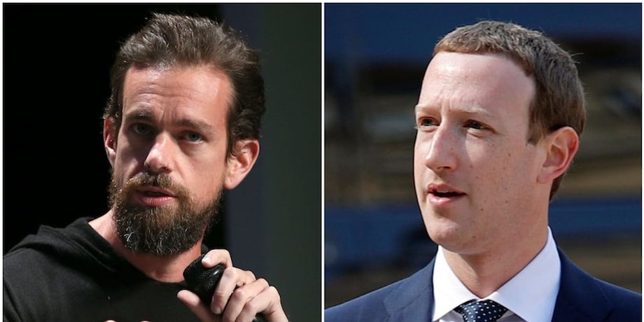 Дорсі, Цукерберг, акції, Facebook, Twitter, трамп, блокування
