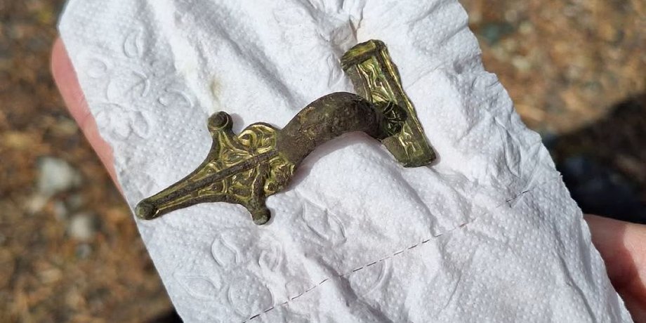 в Финляндии женщина обнаружила 1500-летнюю фибулу