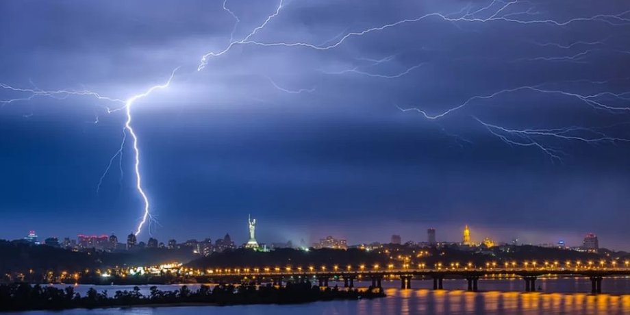 Киев, непогода, гроза,