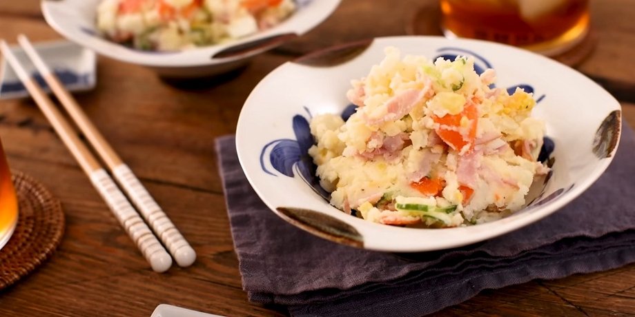 Японский картофельный салат, салат, салат рецепт, японский салат