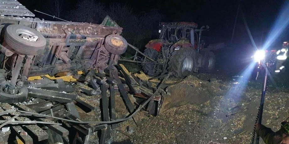 Падение российских ракет на территорию Польши