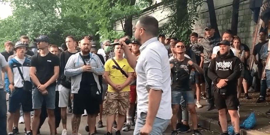 Представители "Нацкорпуса" на митинге